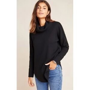 Maeve by Anthropologie Cowl-neck Waffle Knit Tunic Top